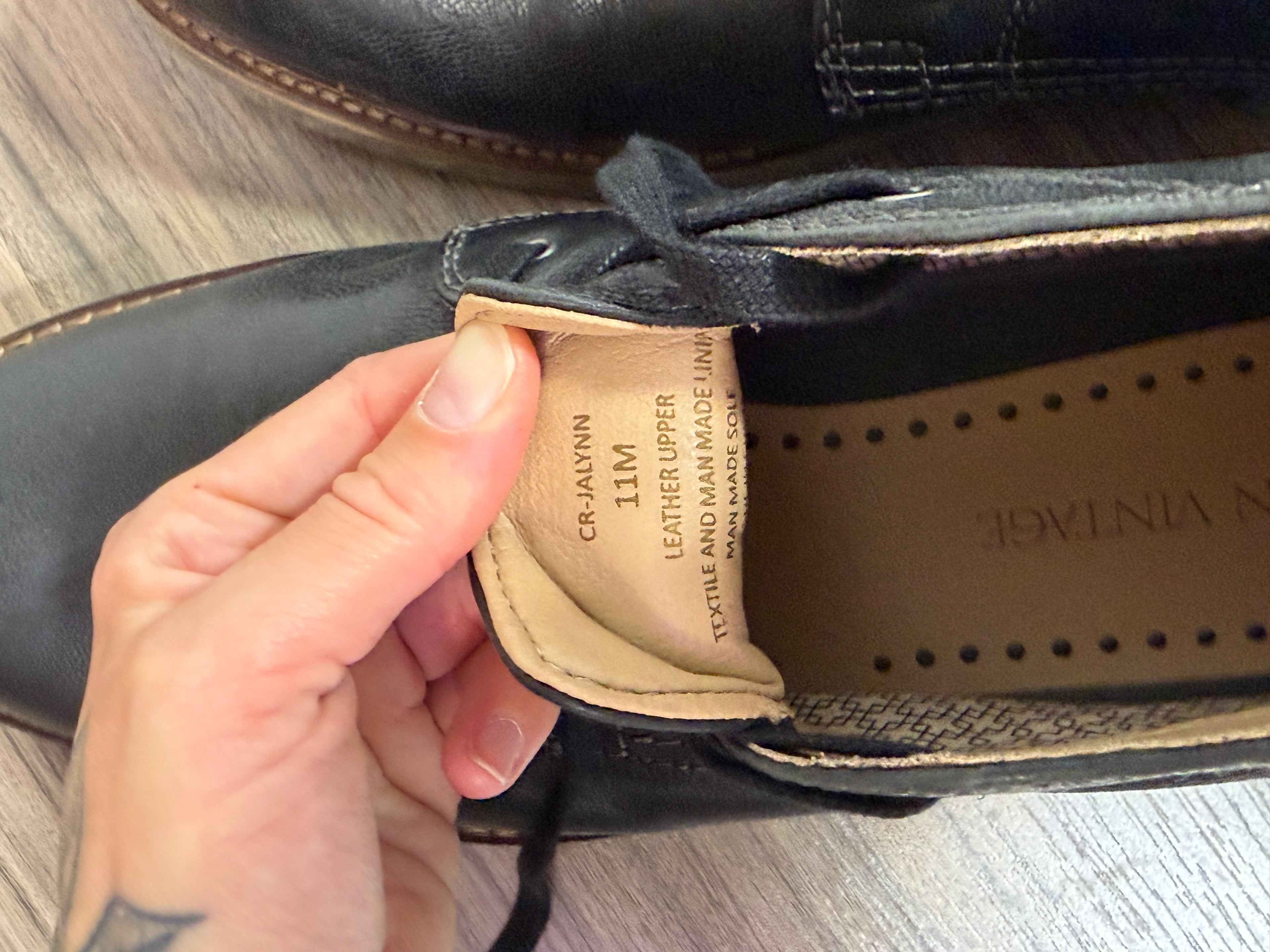 Crown Vintage black leather lace-up chukka boots men's sz 11