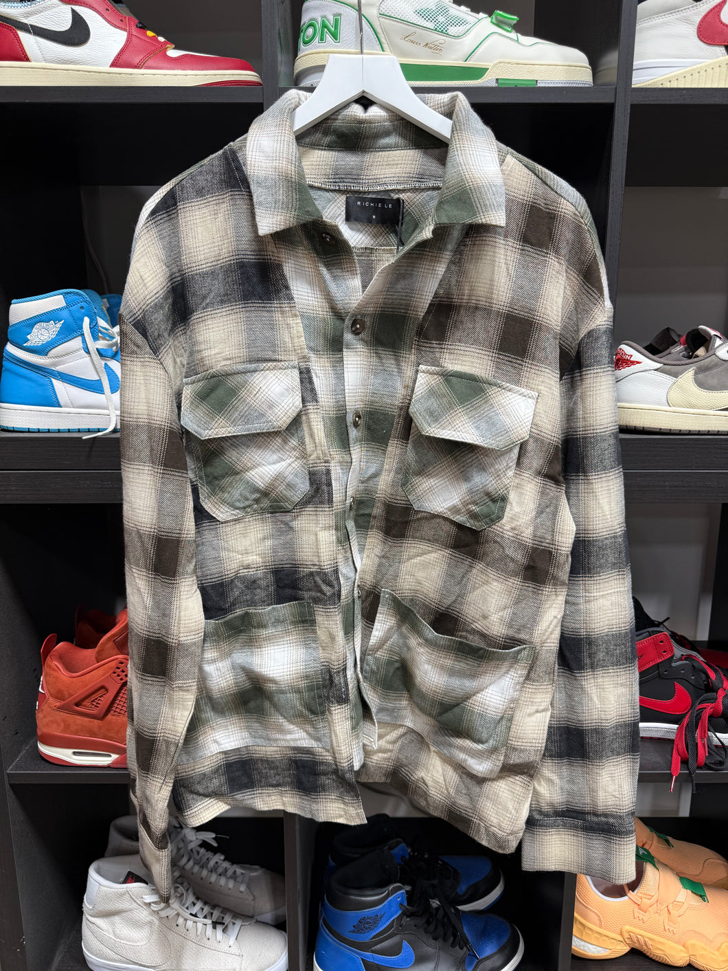 Richie Le Flannel Green Sz M