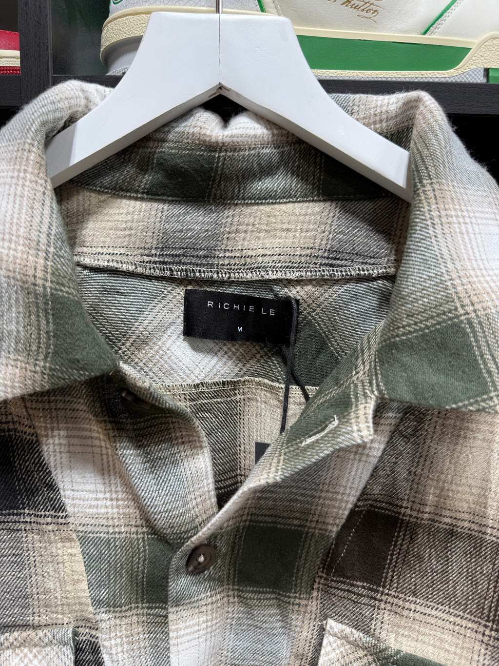 Richie Le Flannel Green Sz M