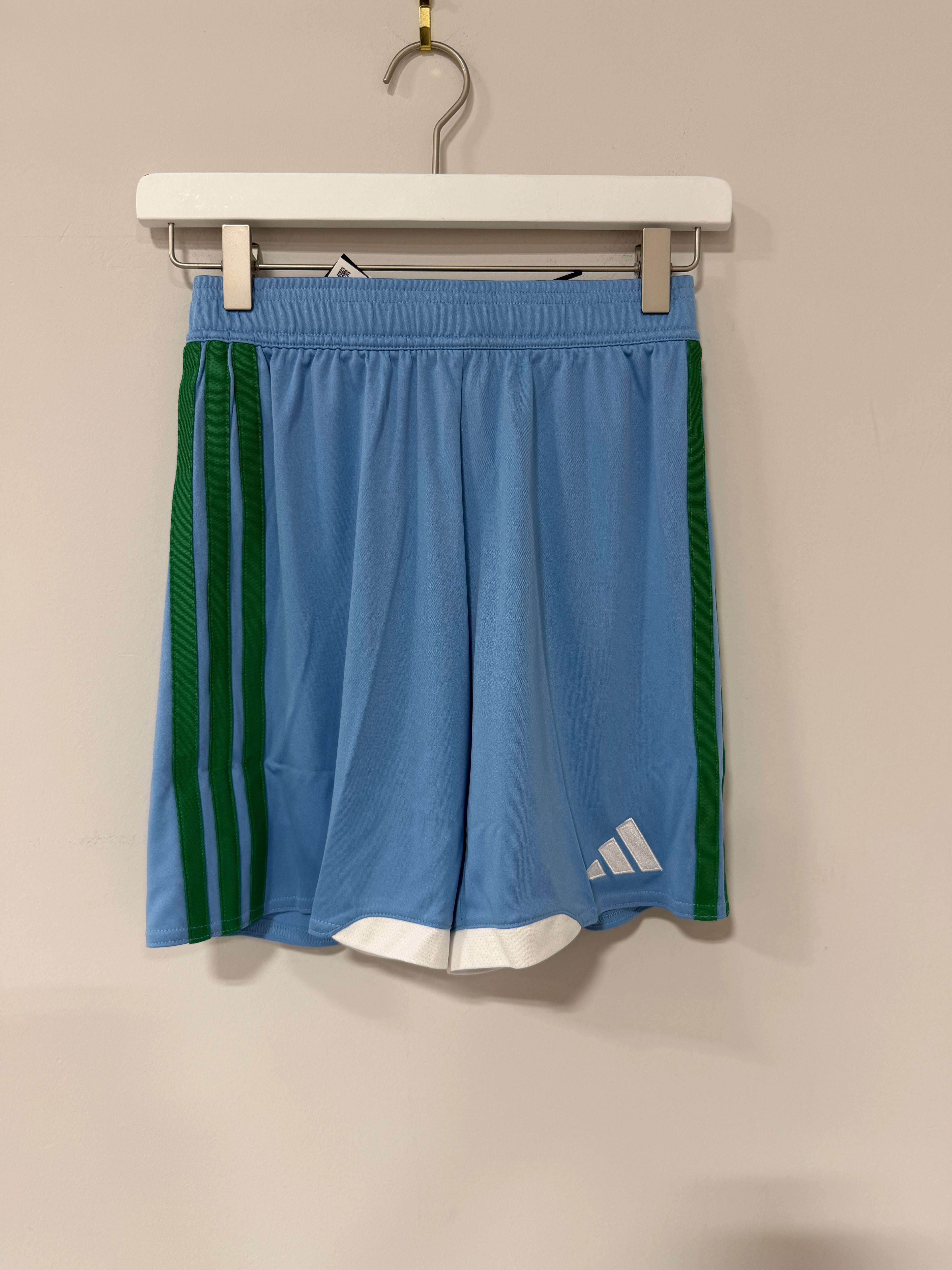 Adidas Blue/Green Competition Shorts Sz M Youth