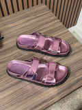 GUESS Women's Fabula Lug-Sole Logo Footbed Sandals sz 11