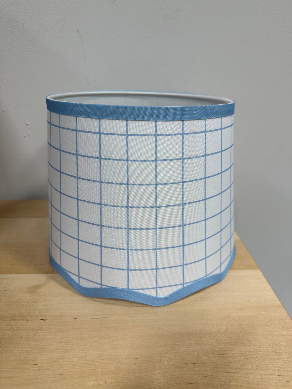 Target x Miffy Pillowfort Blue White Grid Lampshade Replacement - SHADE ONLY