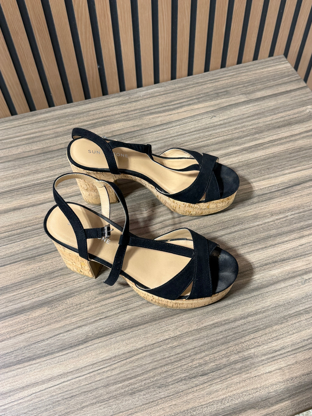 Sun + Stone Women's Jillien Platform Block Heel Dress Sandals sz 9