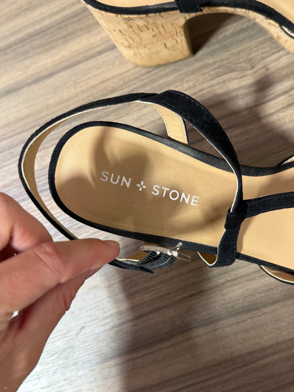 Sun + Stone Women's Jillien Platform Block Heel Dress Sandals sz 9