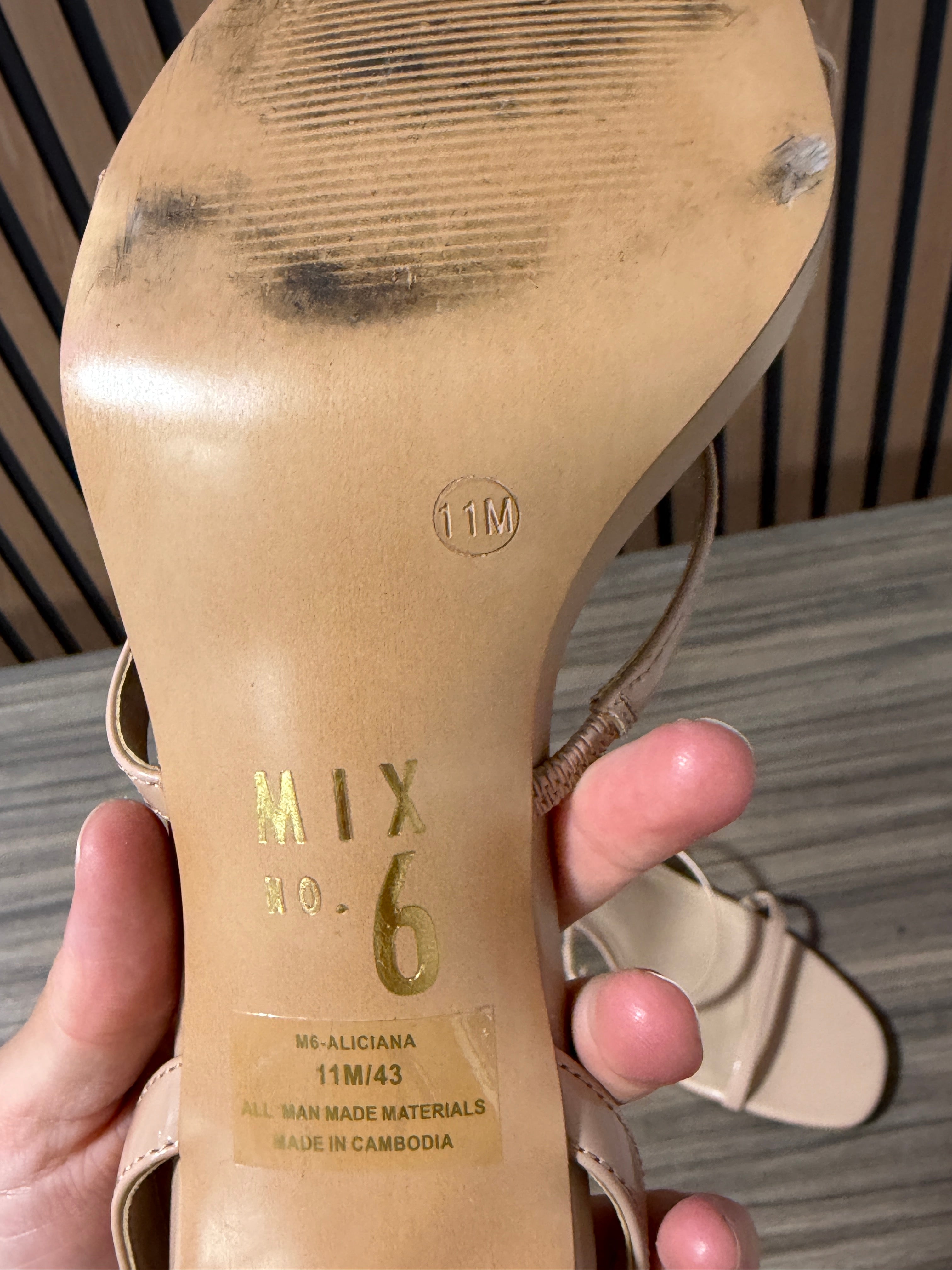 Mix No. 6 nude strappy high-heeled sandals sz 11