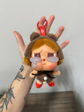 POP MART CRYBABY Crying Again Series Vinyl Face Plush Keychain Pendant – Love Makes Us Cry (Baby Brown Variant)