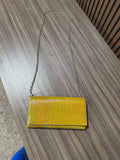 Dolce Vita chainmail clutch with a thin metal shoulder chain