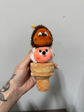 POP MART Twinkle Twinkle Moon Gelato Series Ice Cream Plush Pendant – Chestnut Gelato (Double Scoop Variant)