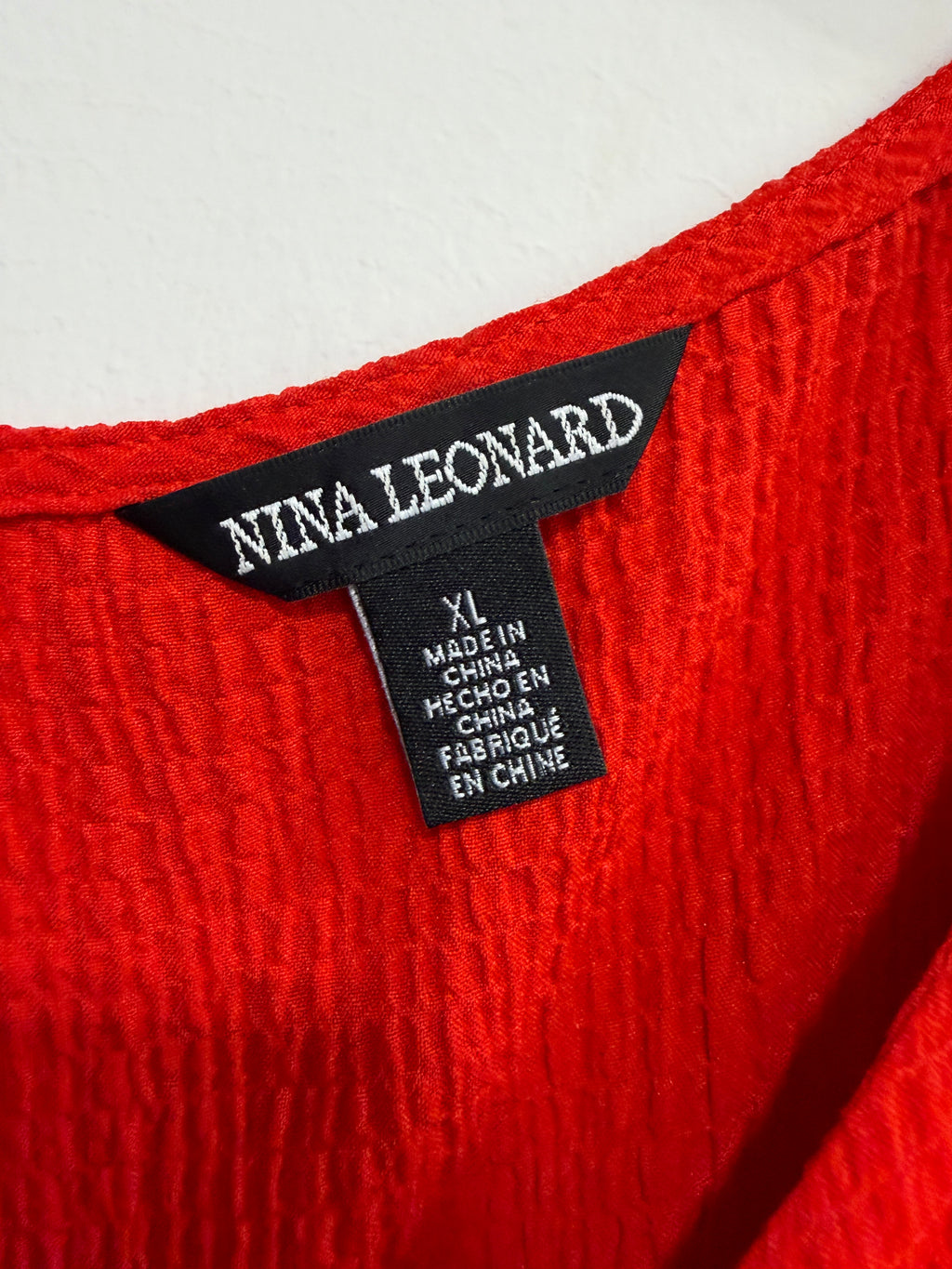 Nina Leonard two-piece sleeveless top and matching wide-leg pant set sz XL
