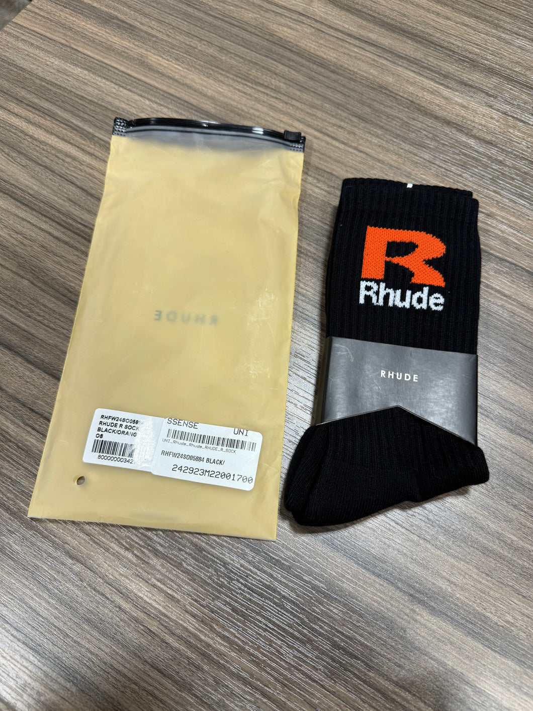Rhude Socks Black/Orange