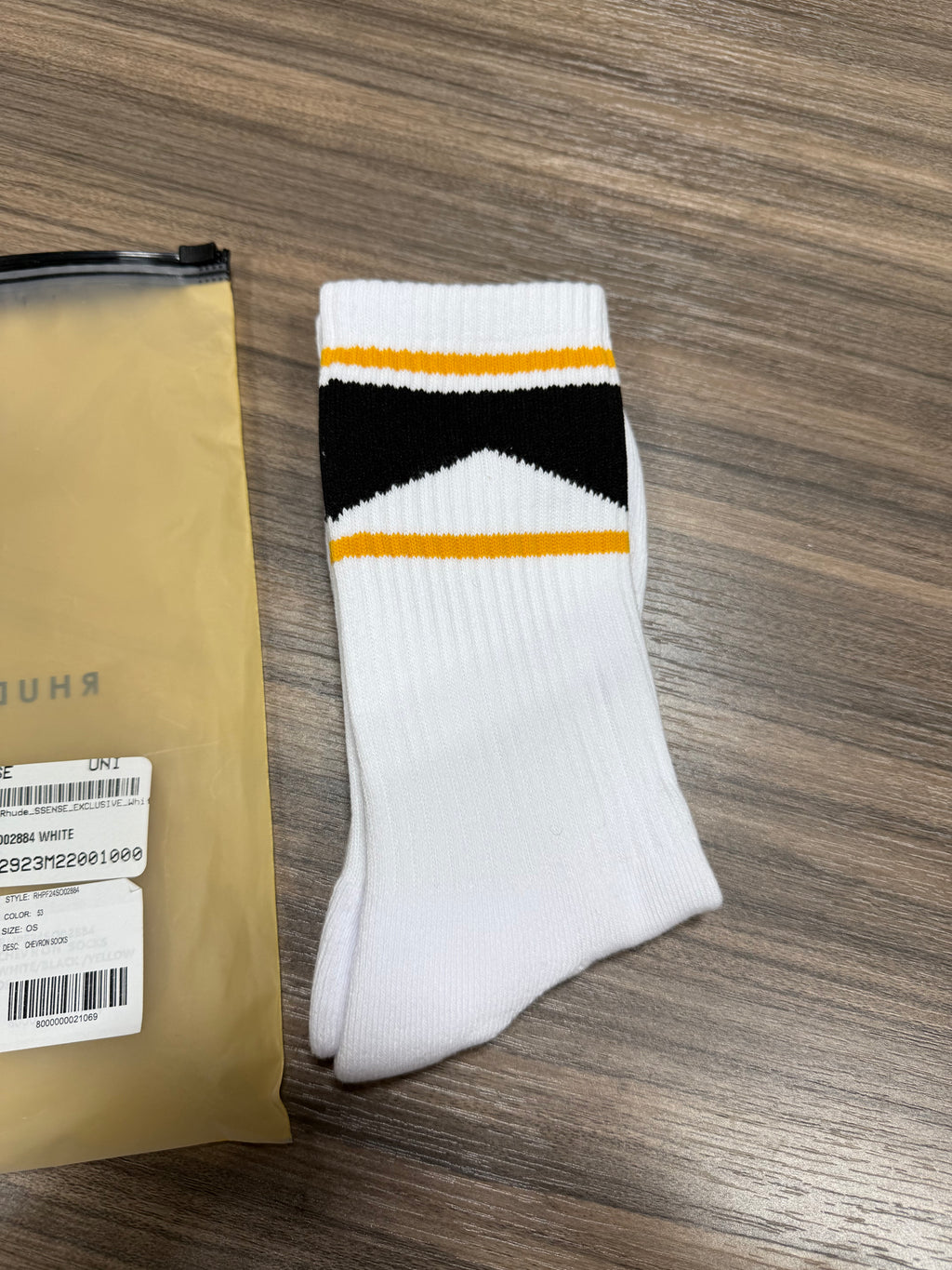 Rhude Socks Yellow/Black/White