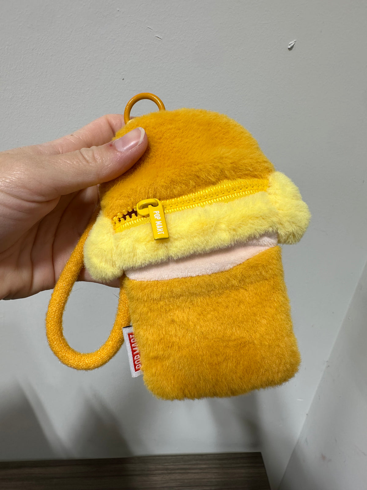 POP MART CRYBABY Crying Again Series Plush Card Holder – Duck You (Yellow Duck Jumpsuit)