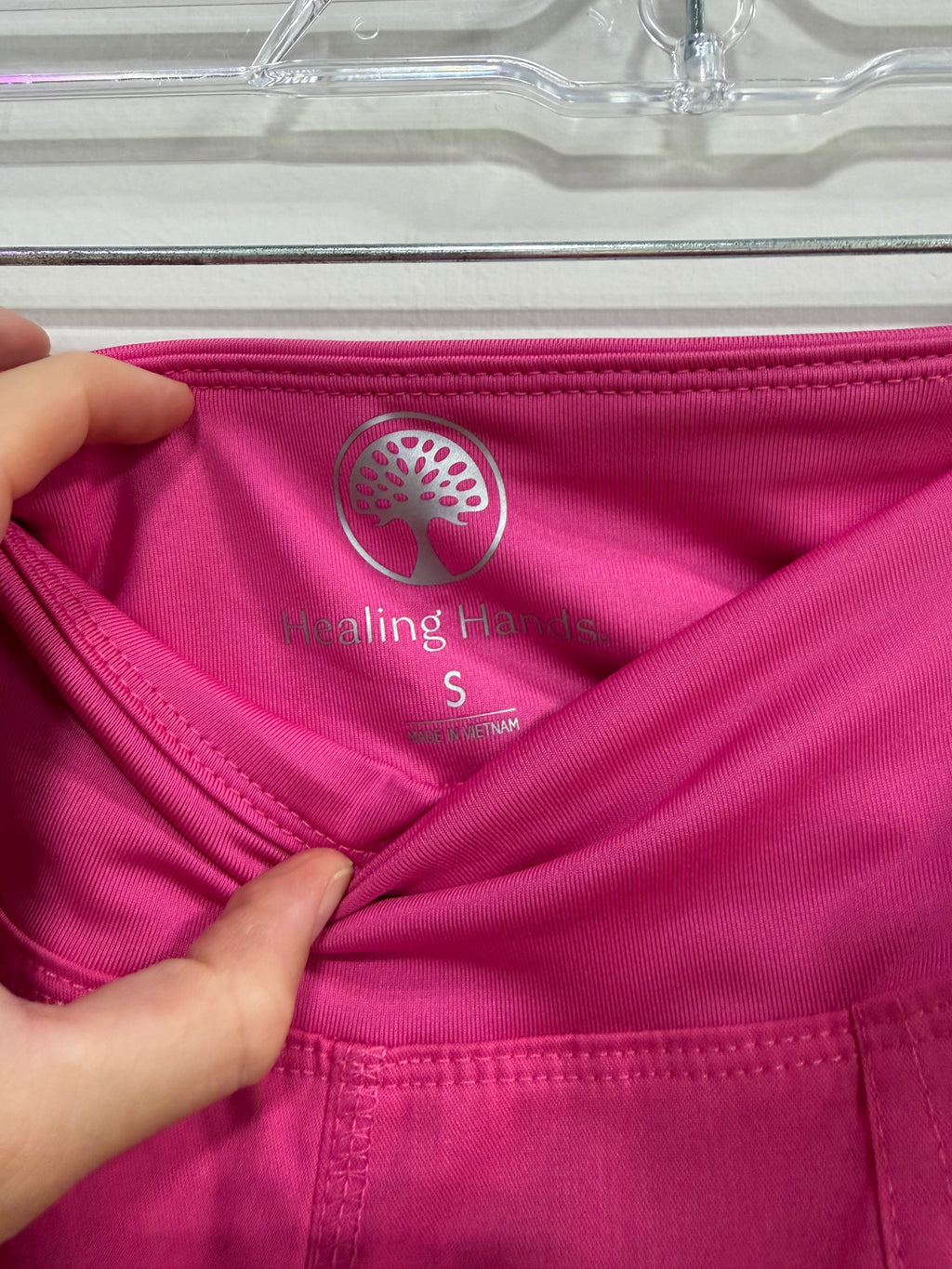 Healing Hands Pink Label Tori Yoga Scrub Pants sz S