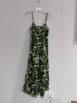 Banana Republic Poplin Cut-Out Maxi Dress women's sz 8