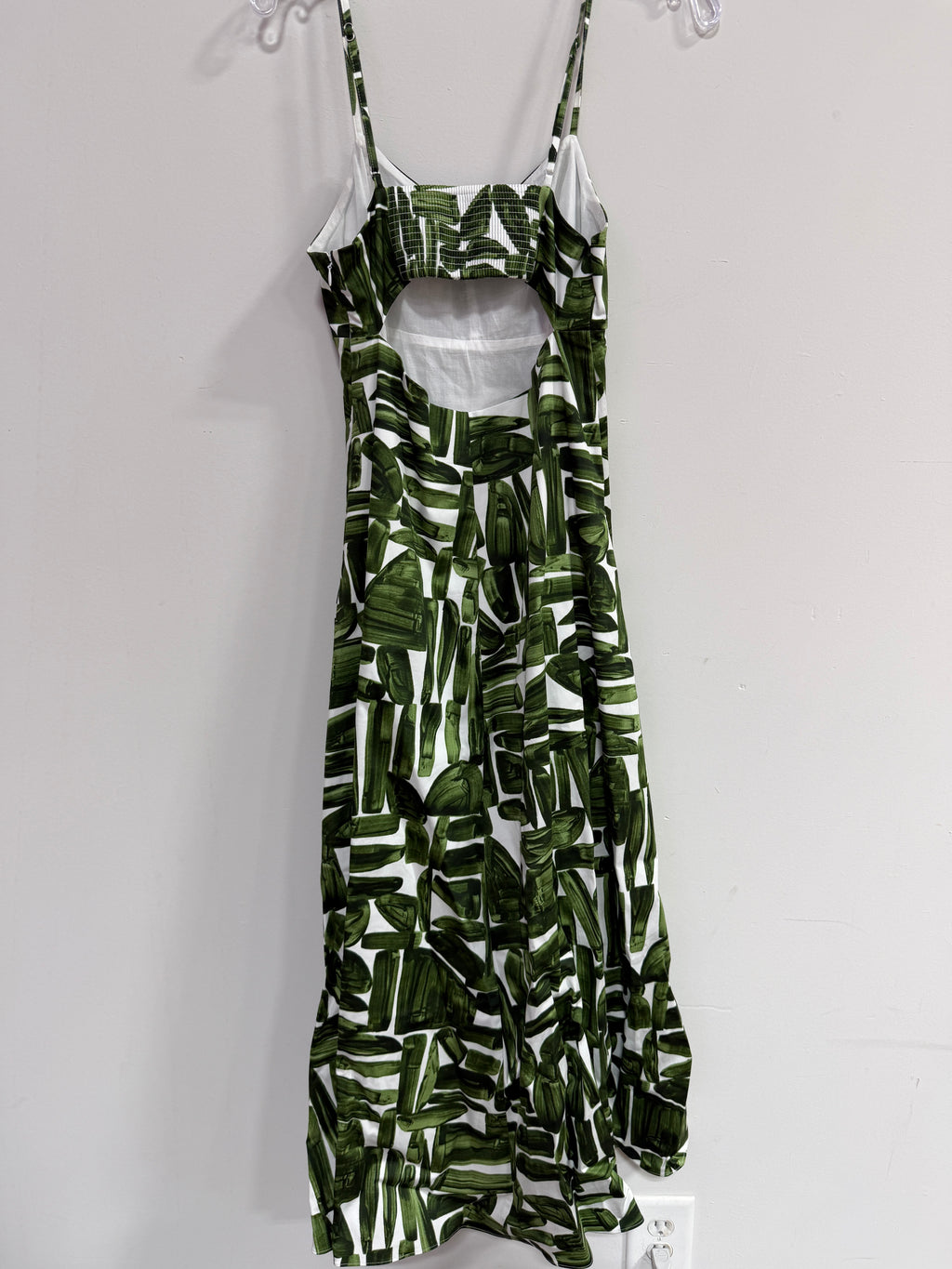 Banana Republic Poplin Cut-Out Maxi Dress women's sz 8