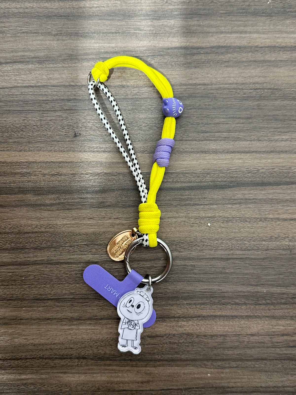 POP MART THE MONSTERS 10th Anniversary Series Phone Charm Keychain – SPOOKY (Yellow & Purple Variant)