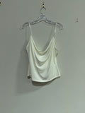 H&M white cowl-neck top women's sz M