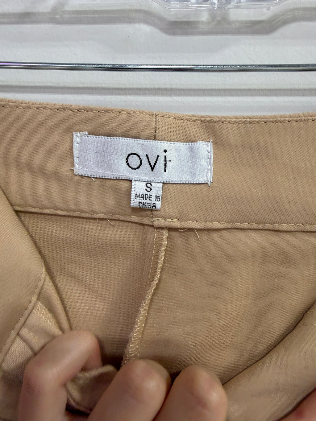 Ovi women's khaki utility cargo shorts sz S