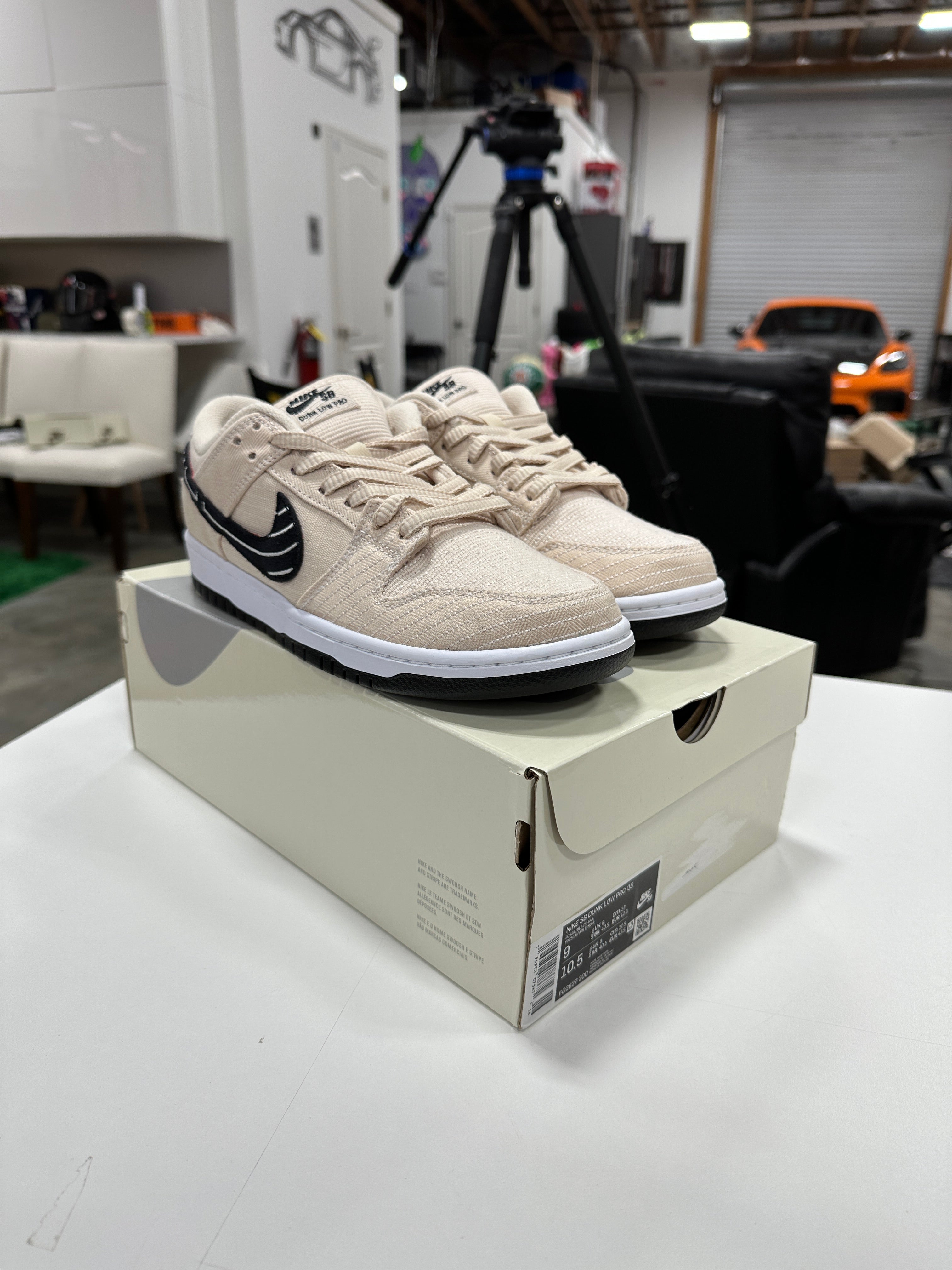 Nike SB Dunk Low Albino & Preto sz 9