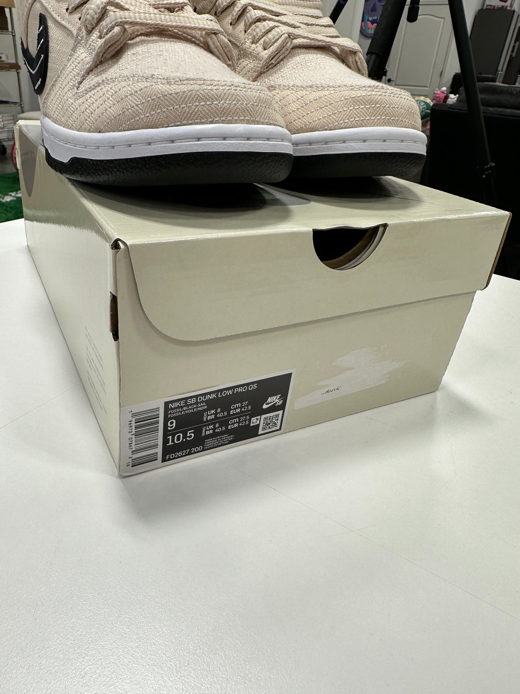 Nike SB Dunk Low Albino & Preto sz 9