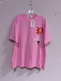 Pure pink short-sleeve graphic t-shirt sz L