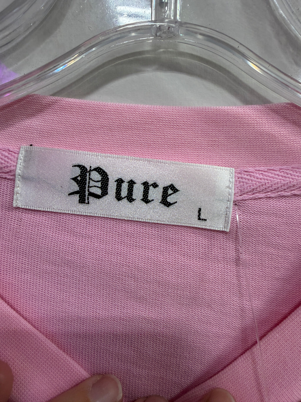 Pure pink short-sleeve graphic t-shirt sz L