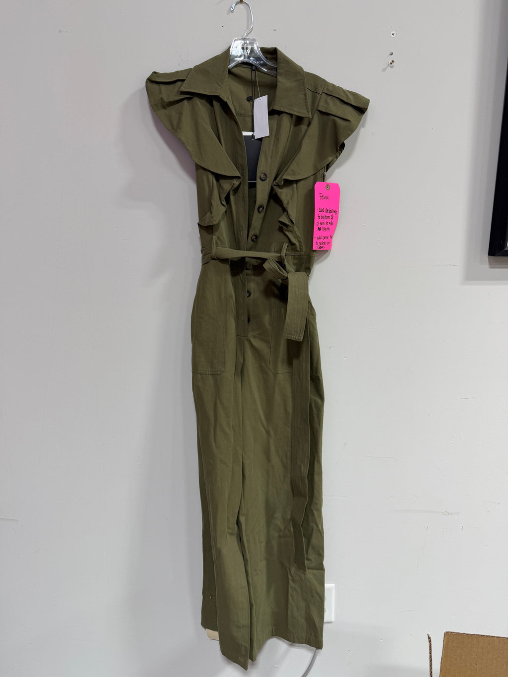 EN SAISON Essie Ruffle Sleeveless Jumpsuit women's sz M