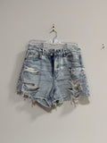 American Eagle light blue, acid-wash denim shorts women's sz 8