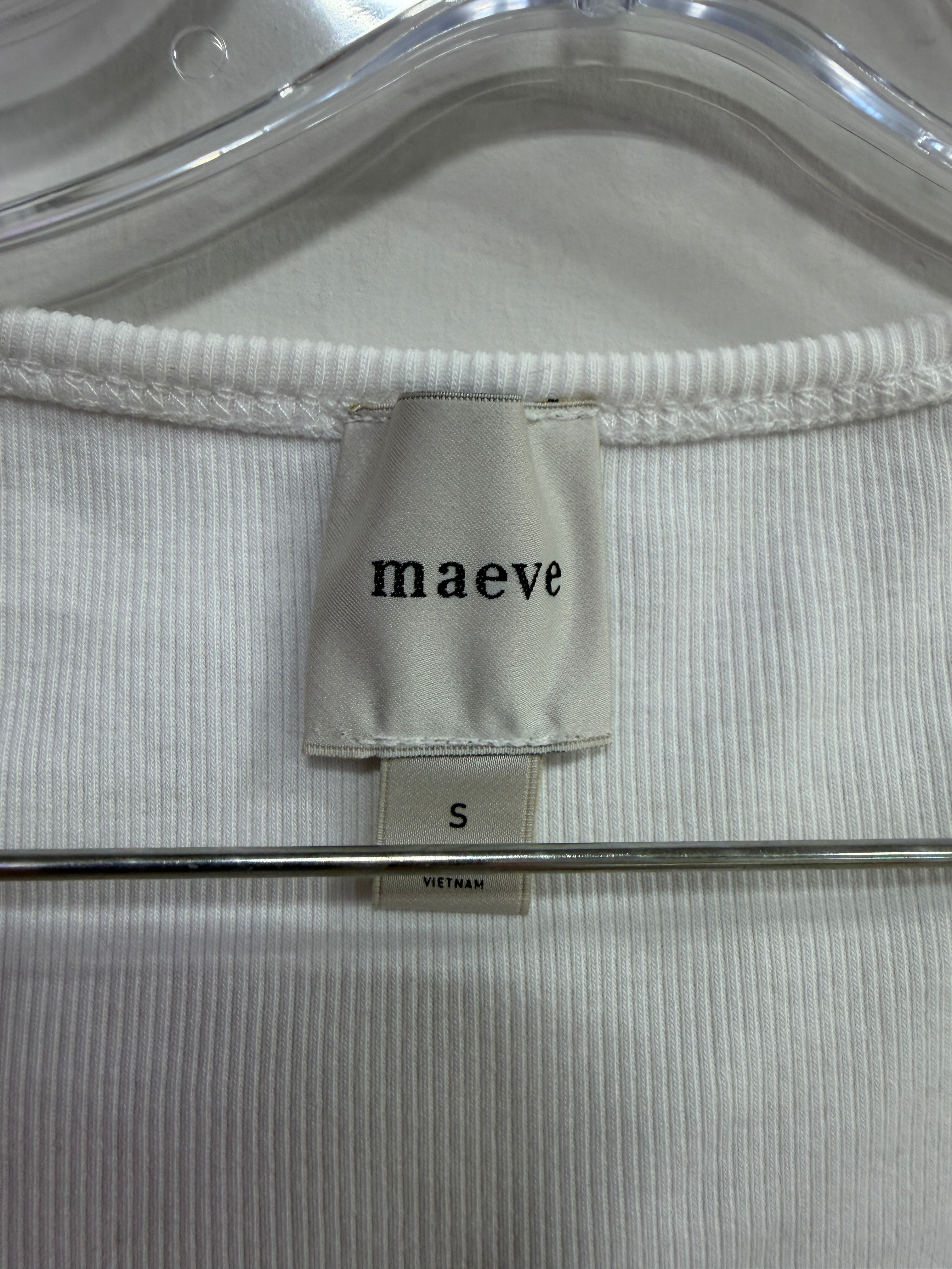 Maeve Anthropologie buckle up tank top in white women's sz S