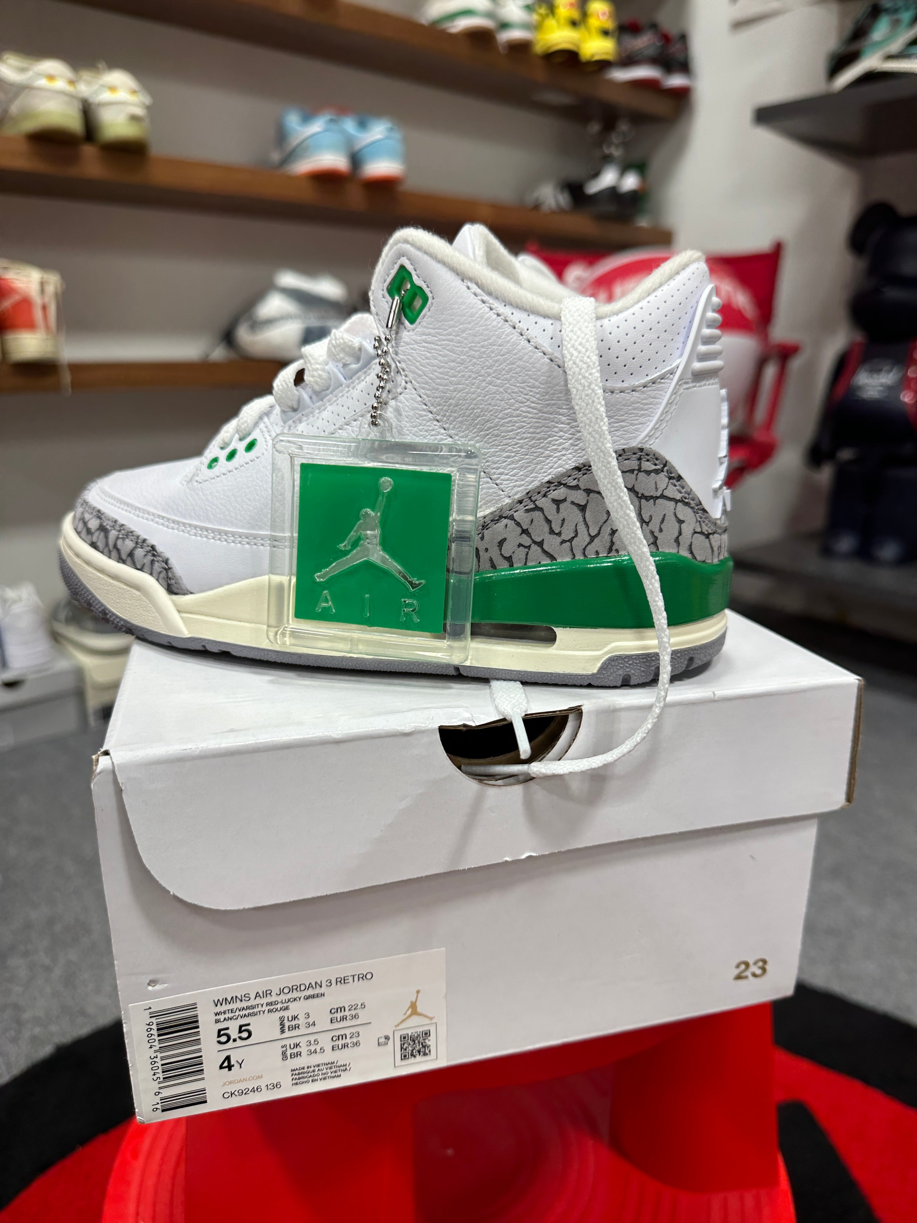 Wmns Jordan 3 Lucky Green Sz 5.5