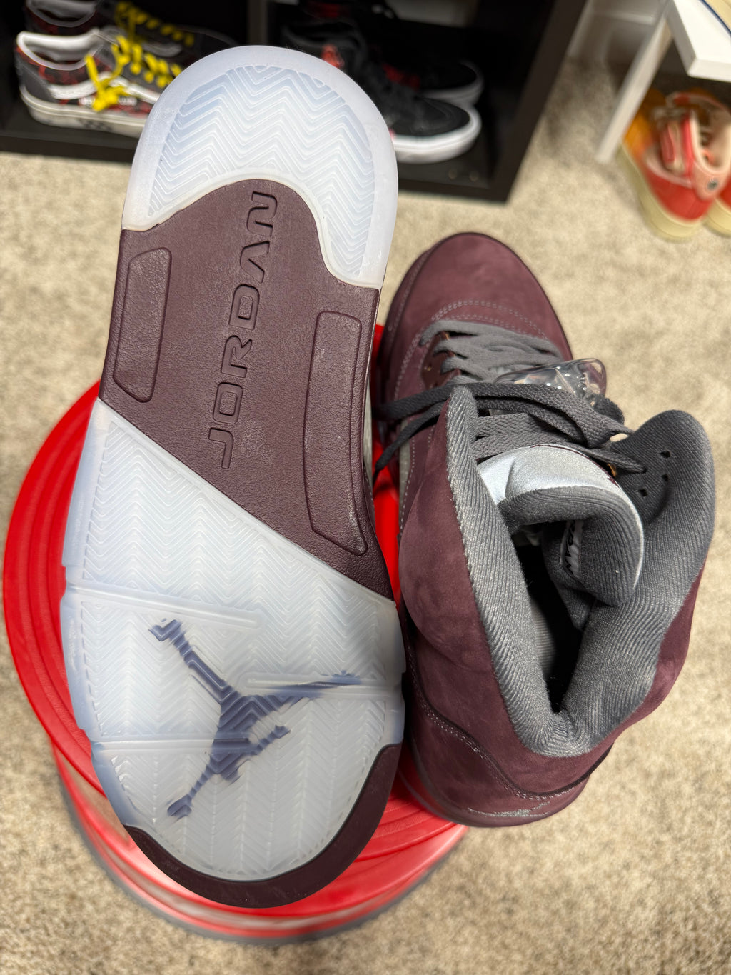 Jordan 5 Burgundy Sz 10.5 No Box