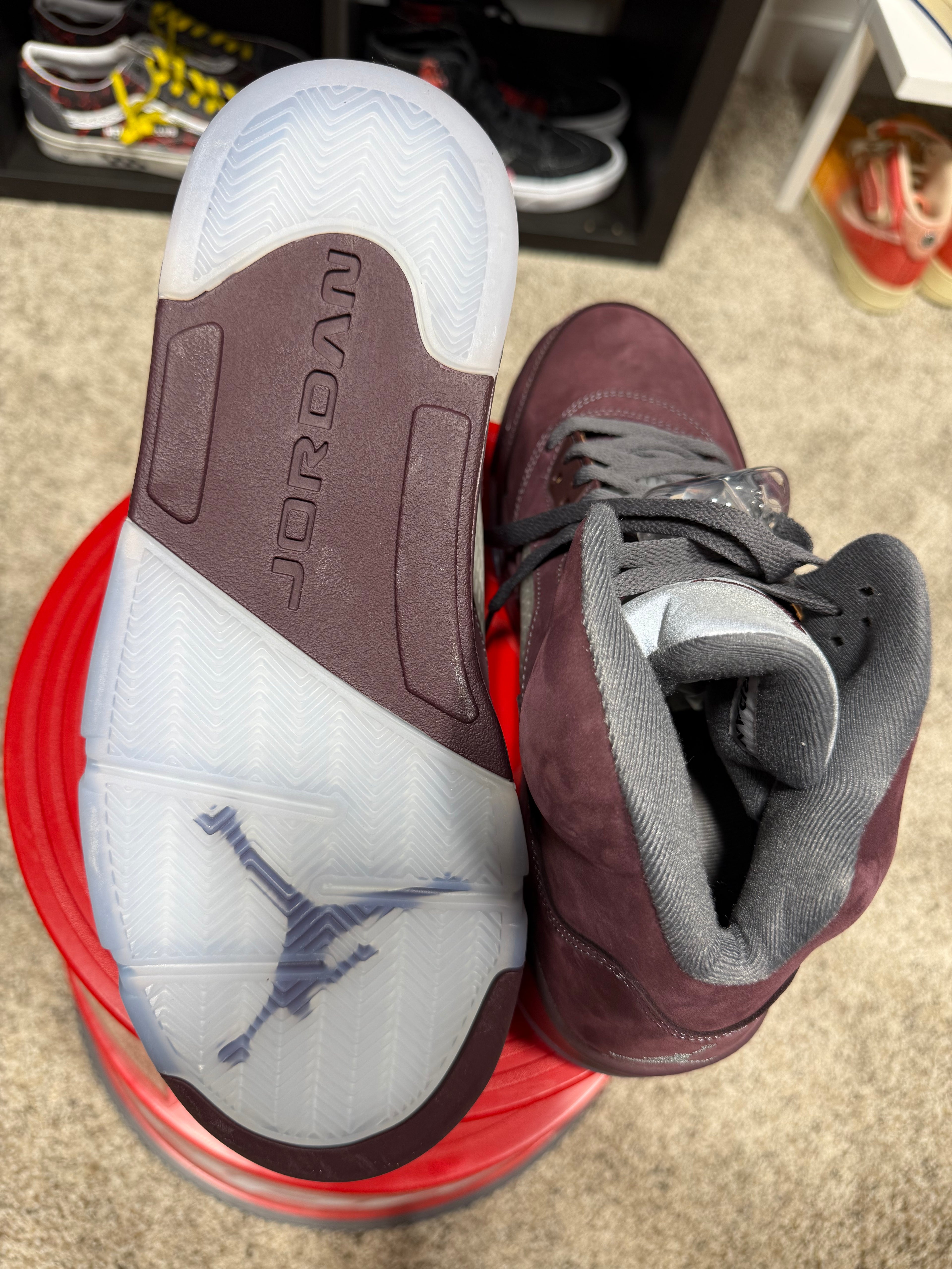 Jordan 5 Burgundy Sz 10.5 No Box