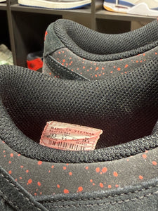 NIKE DUNK LOW CL BLACK SPORT RED SPLATTER Sz 10.5 No Box
