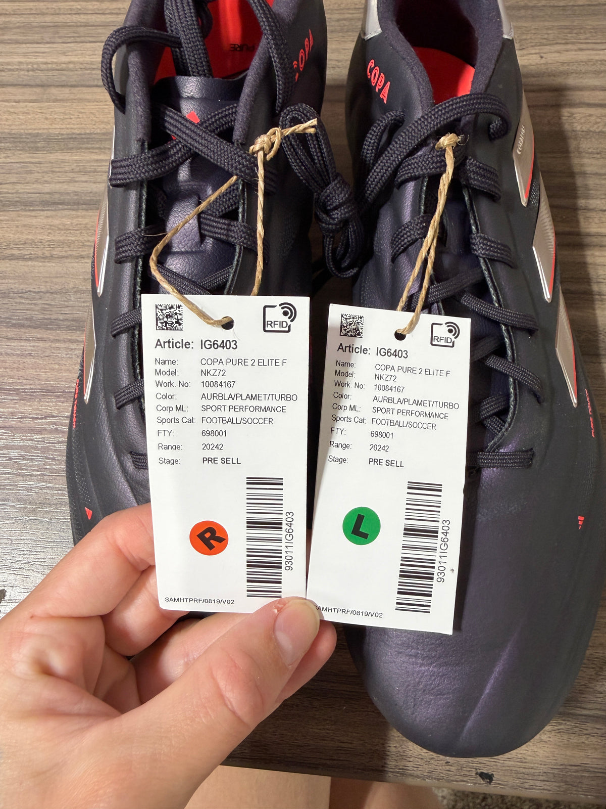 Adidas Copa Pure 2 Elite FG Sz 9