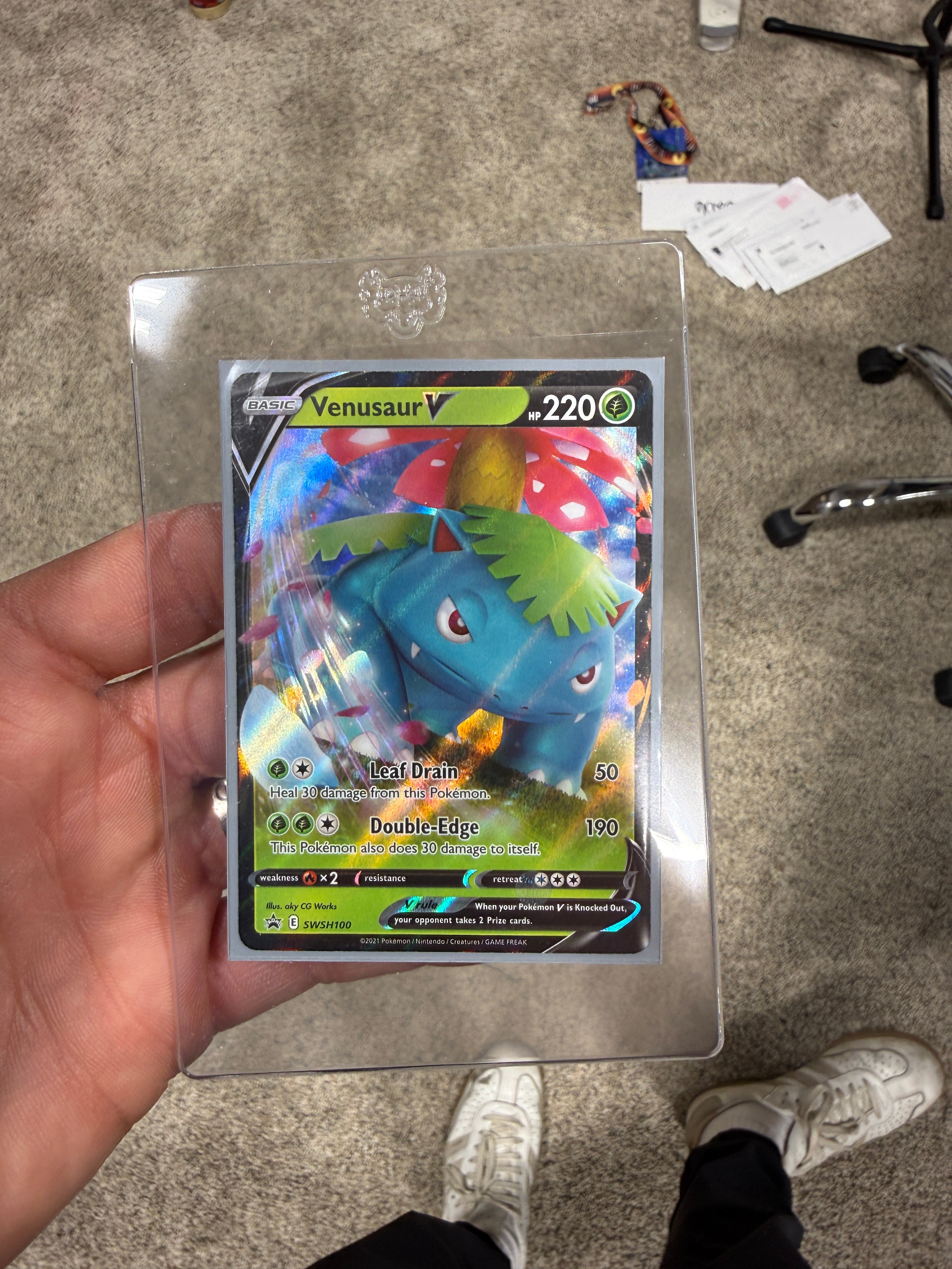 Venusaur V - SWSH100 - SWSH: Sword & Shield Promo Cards (SWSD)