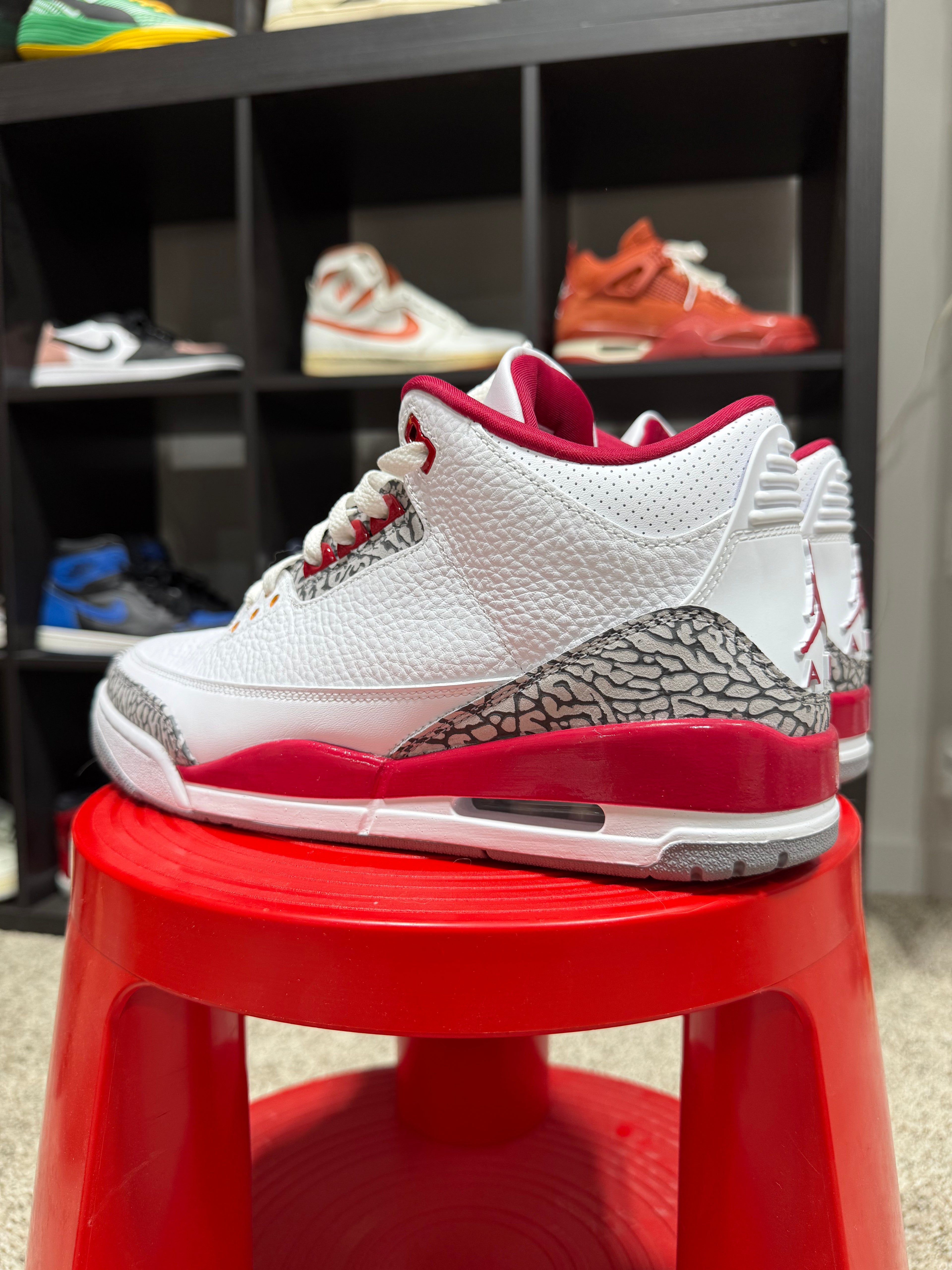 Air Jordan 3 Cardinal Red Sz 10.5 No Box