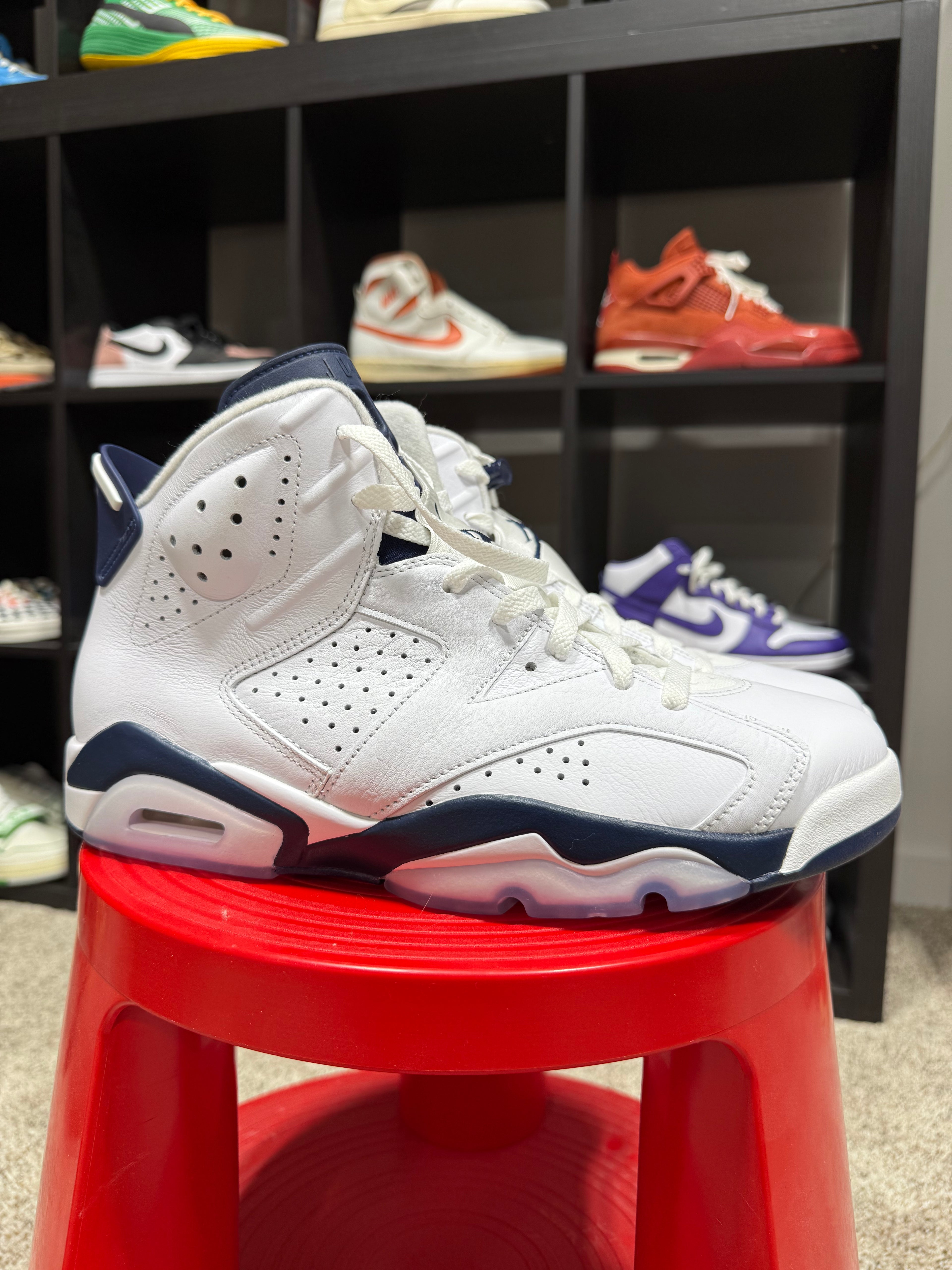 Air Jordan 6 Navy/White Sz 10.5 No Box