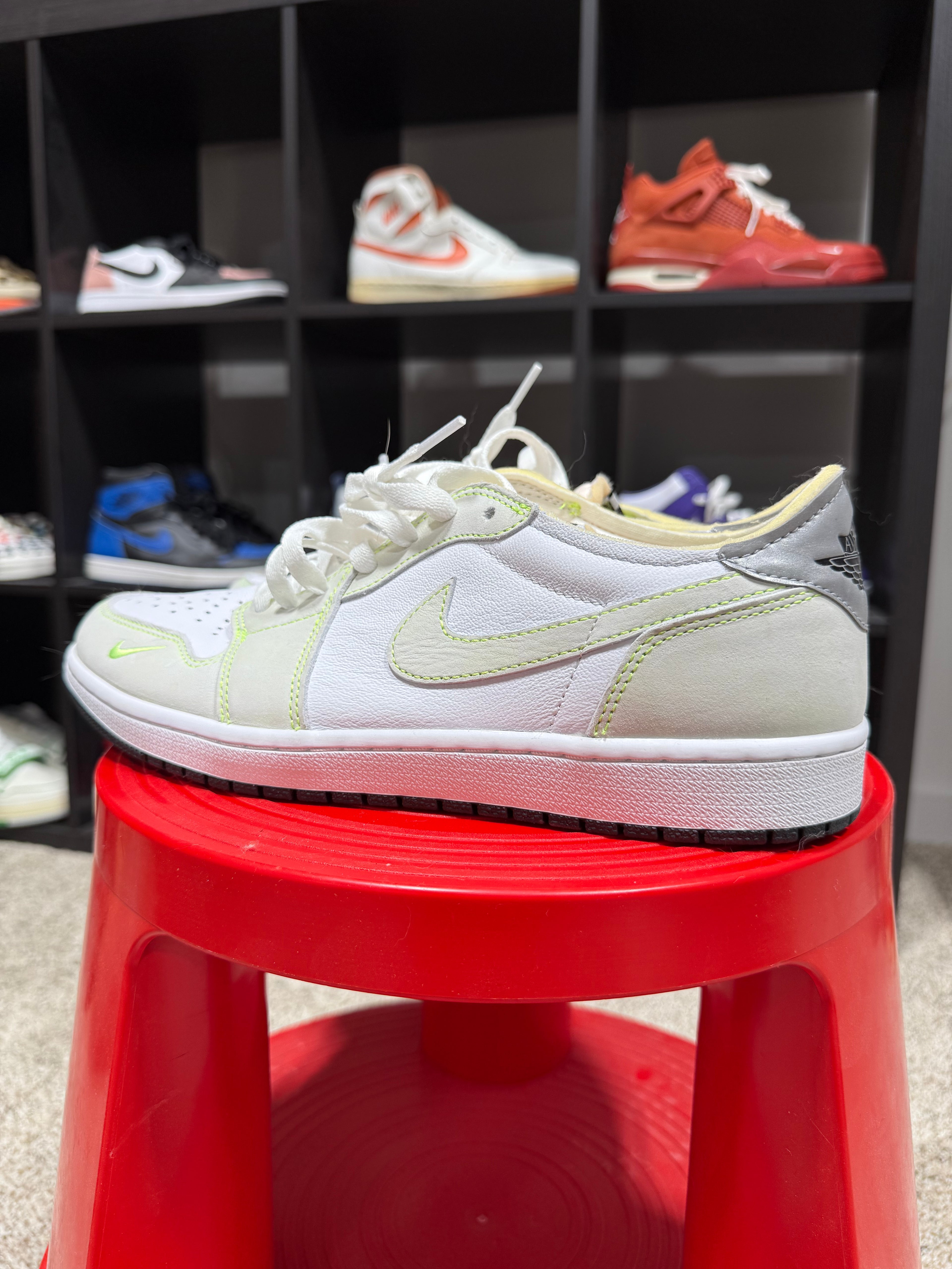 Jordan 1 Low Ghost Green Sz 10.5 No Box