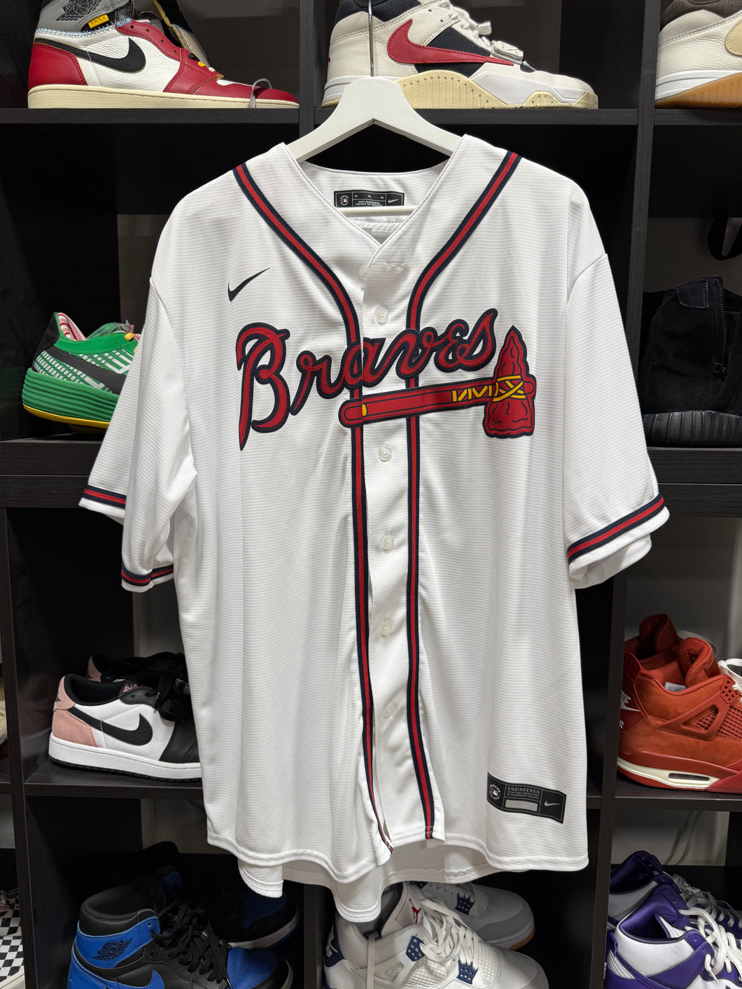 Nike Max Friend Braves Jersey White Sz XL