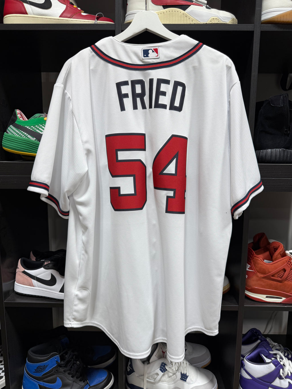 Nike Max Friend Braves Jersey White Sz XL