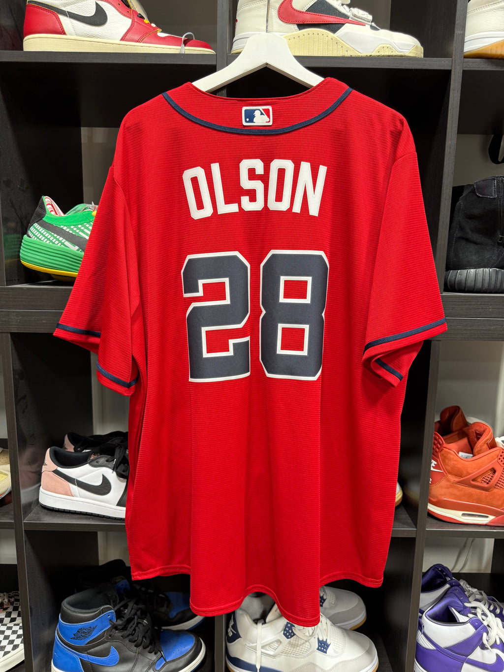 Nike Braves Jersey Red/Olson Sz XL
