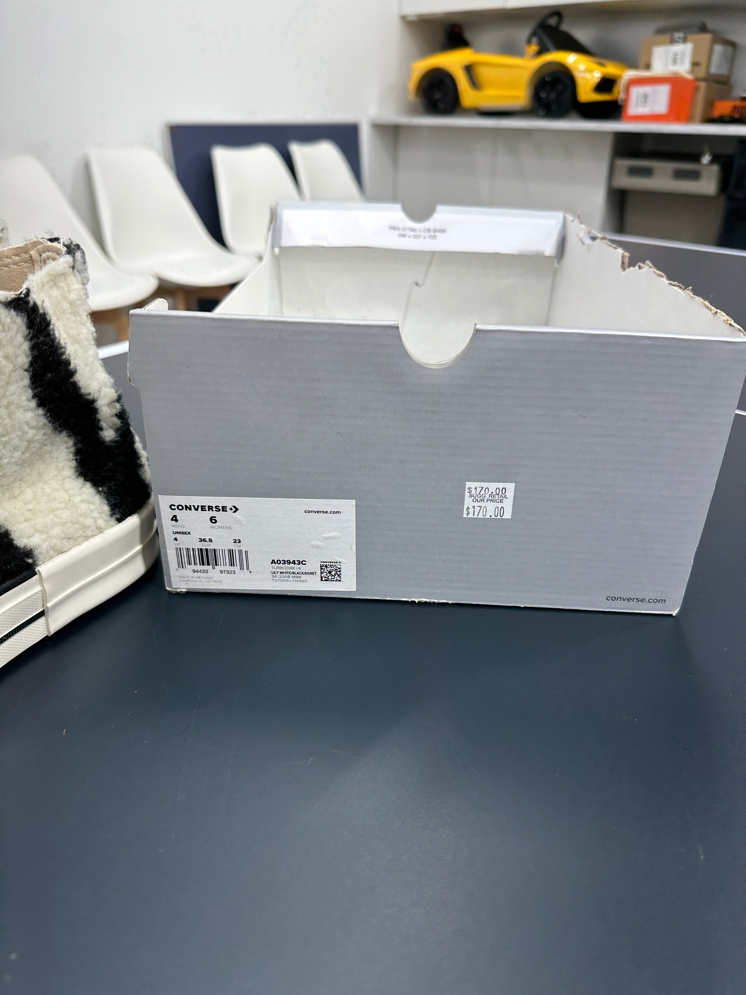 Converse Rick Owens TURBODRK Chuck Taylor All-Star 70 Hi Sz4