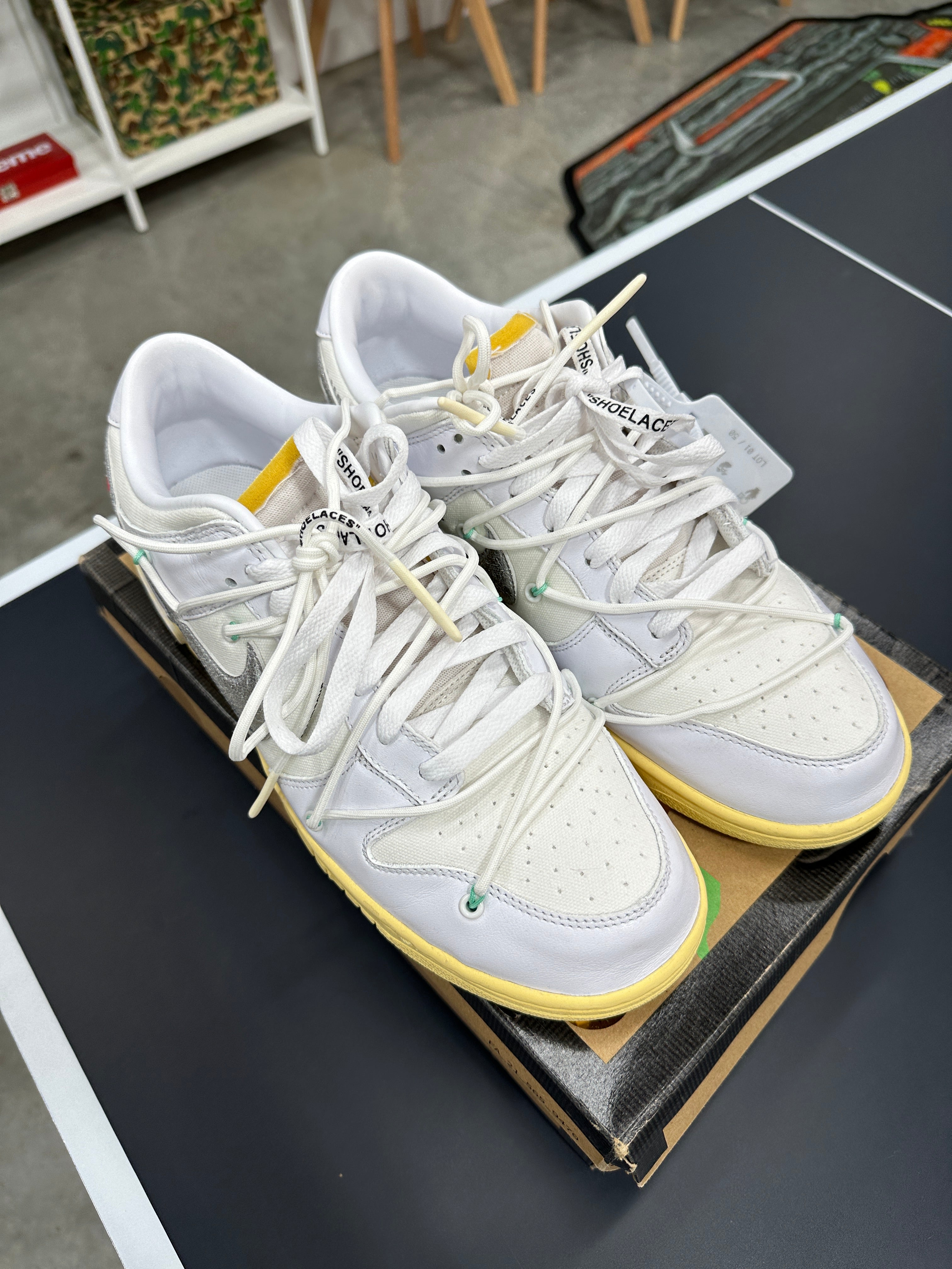 Nike Dunk Low Off-White Lot 1 Sz 11