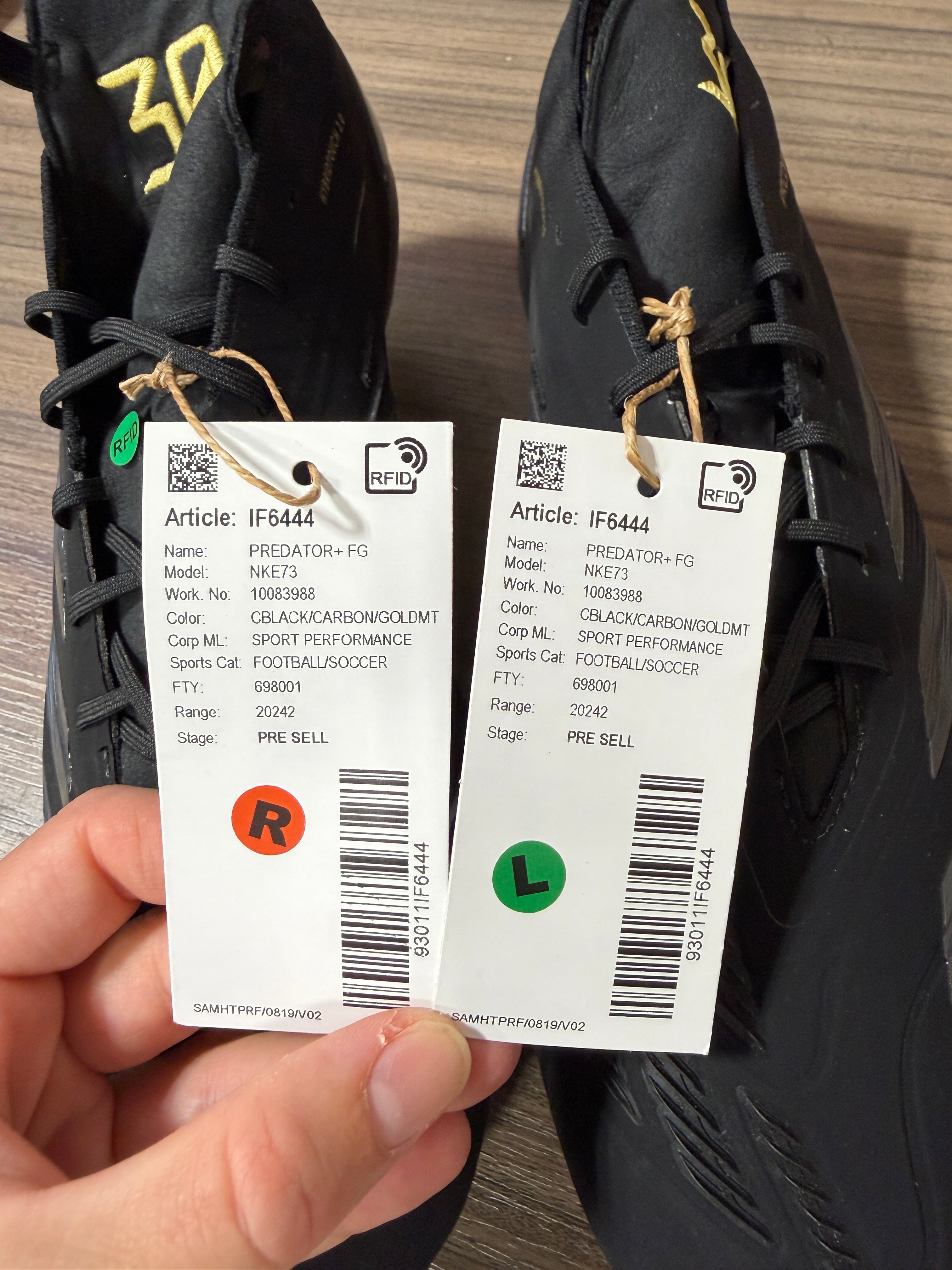 Adidas Predator Elite Low Firm Ground Cleats Sz 9