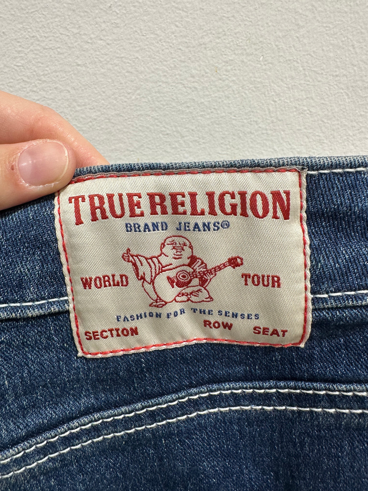 True Religion Bobbi Low Slung Baggy Jeans Women's Size 30 Blue Wide Leg
