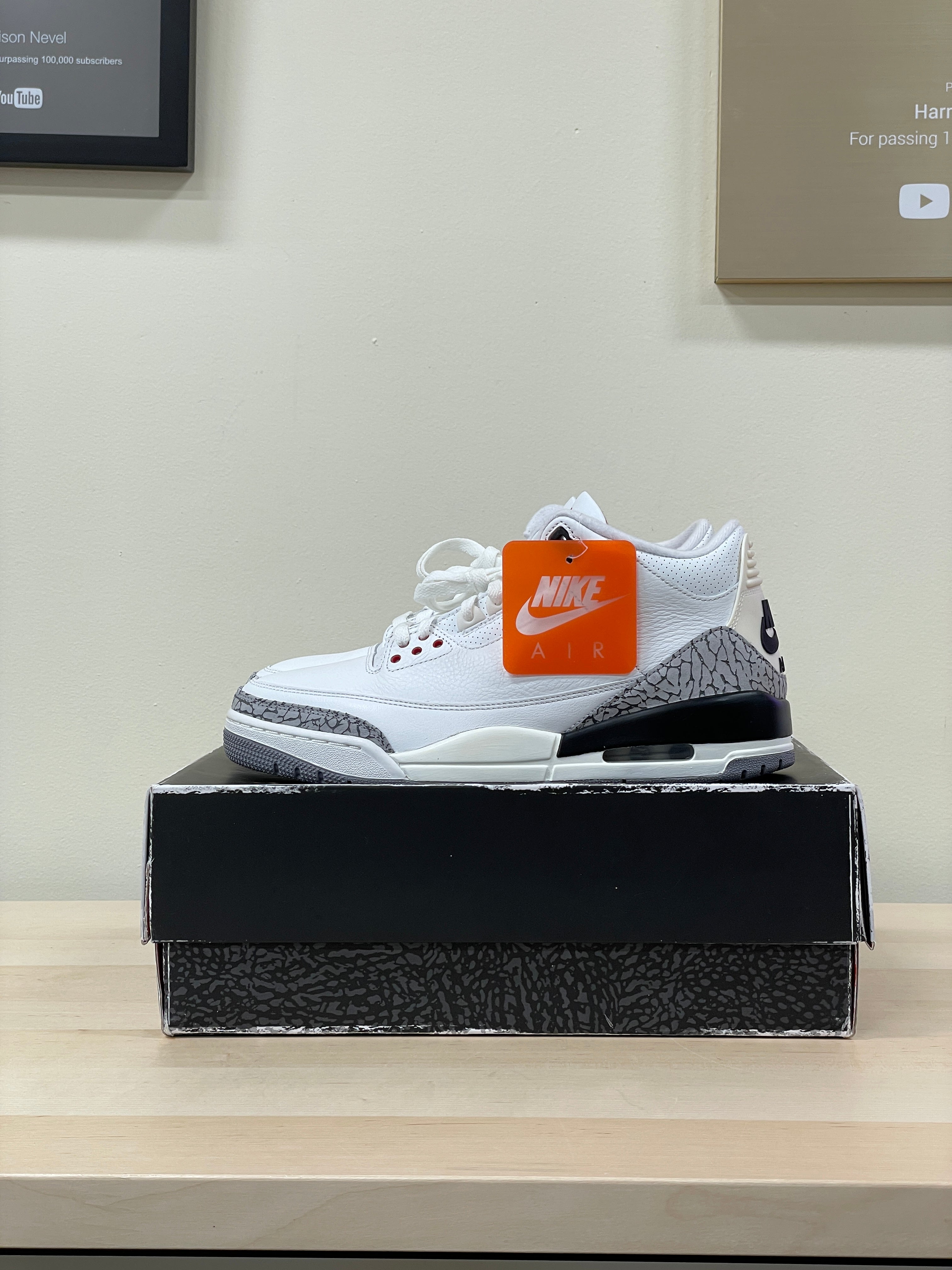 Jordan 3 Retro White Cement Reimagined Sz 10