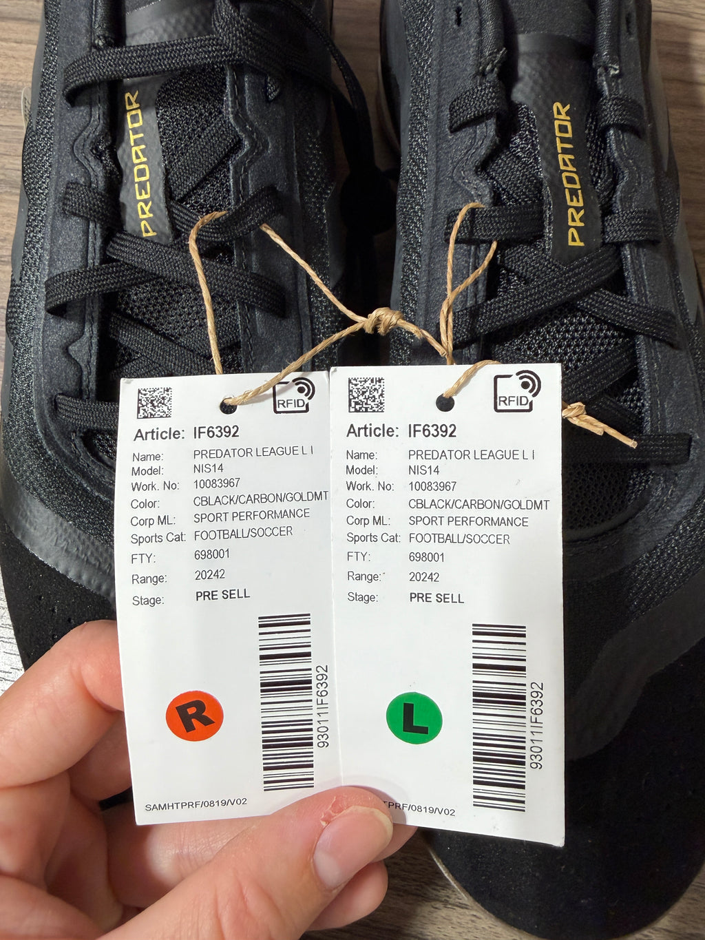 adidas Predator League IN indoor football shoe Sz 9