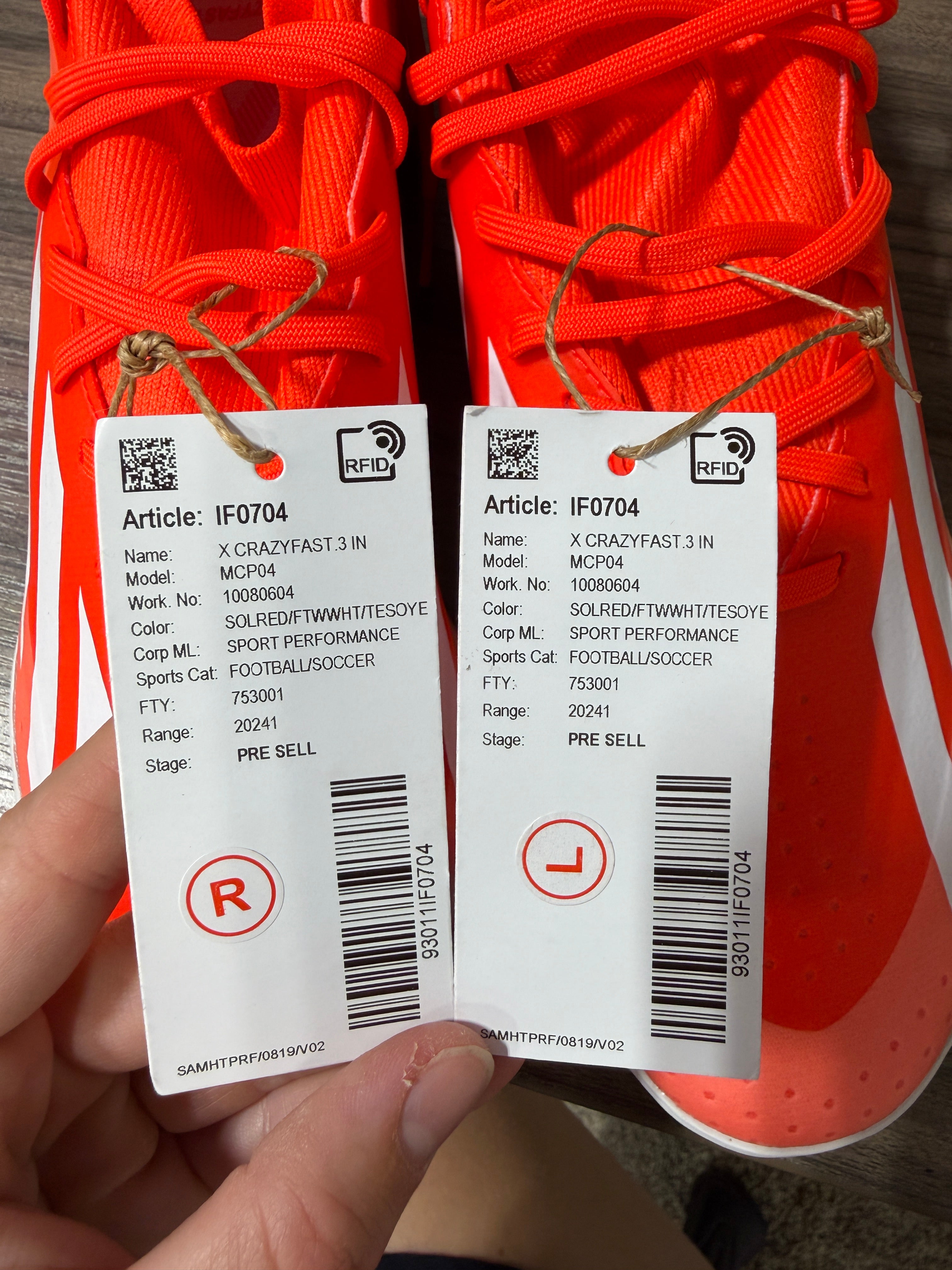 adidas X Crazyfast League indoor (IN) Sz 9