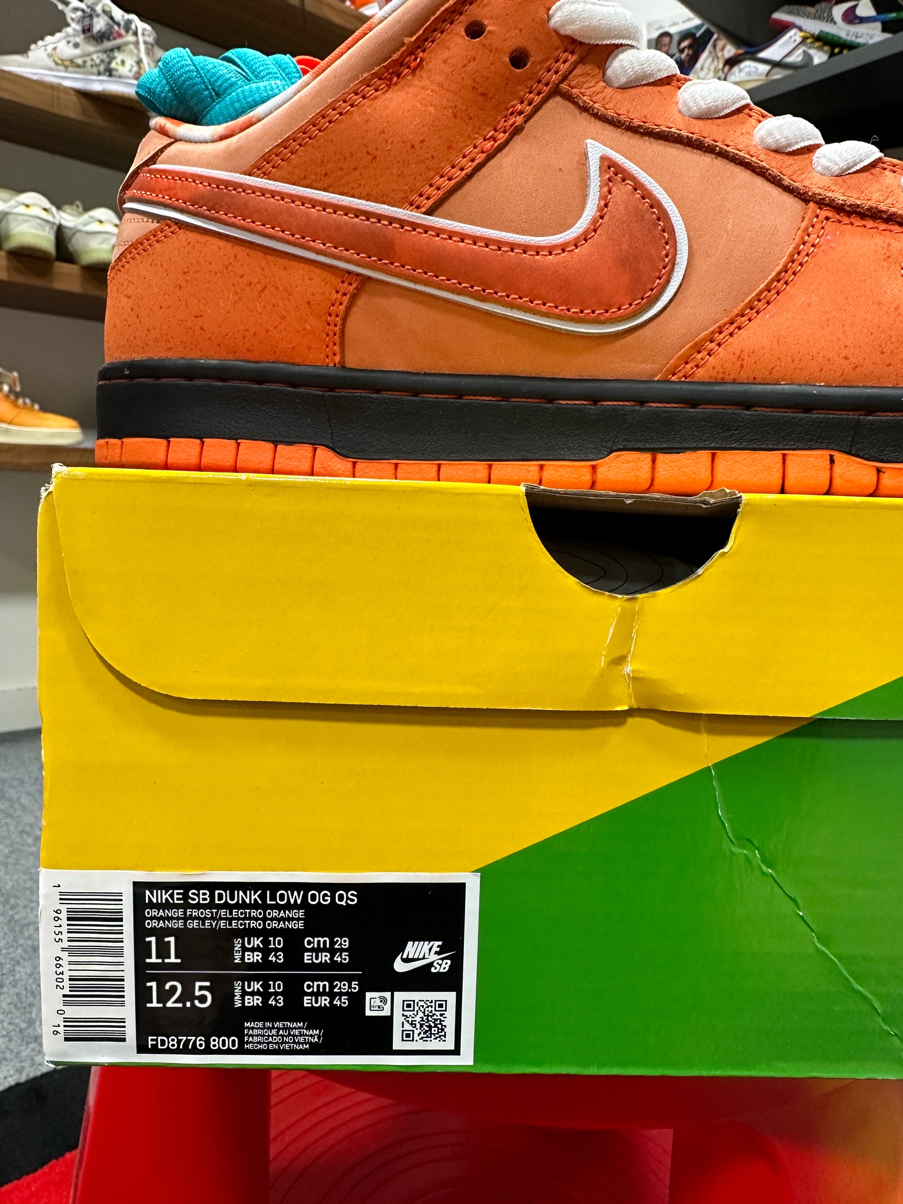 Nike SB Dunk Low Orange Lobster Sz 11
