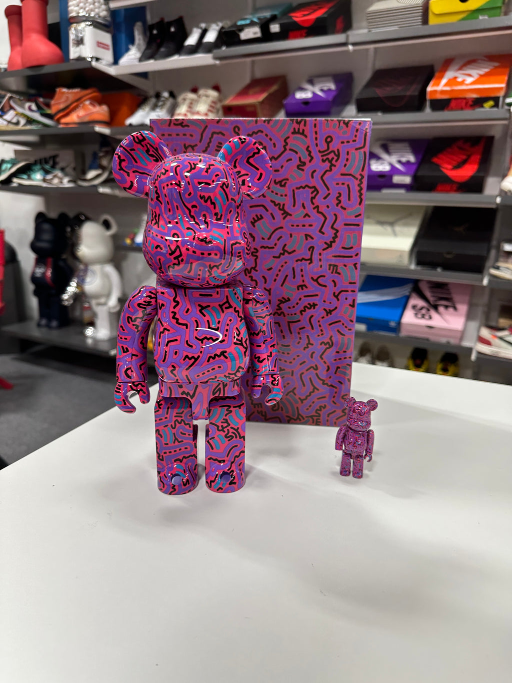 Bearbrick Keith Haring 2 100% & 400% Set